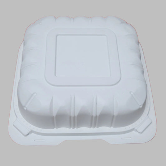 Hinged Plastic Containers 6"x6" -500pcs