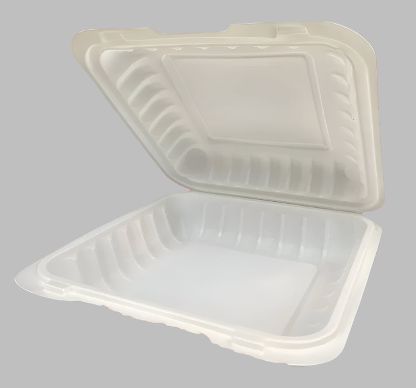 Clamshell 9"x9"×3" Take-Out Containers