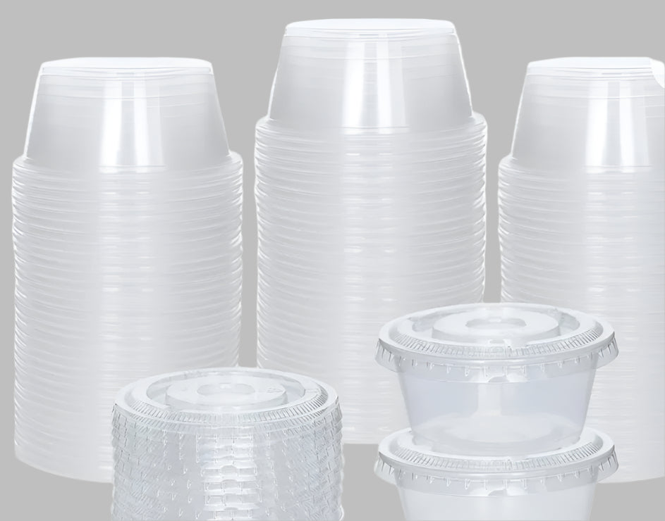 4oz Portion Cups with Lids - 2500 sets