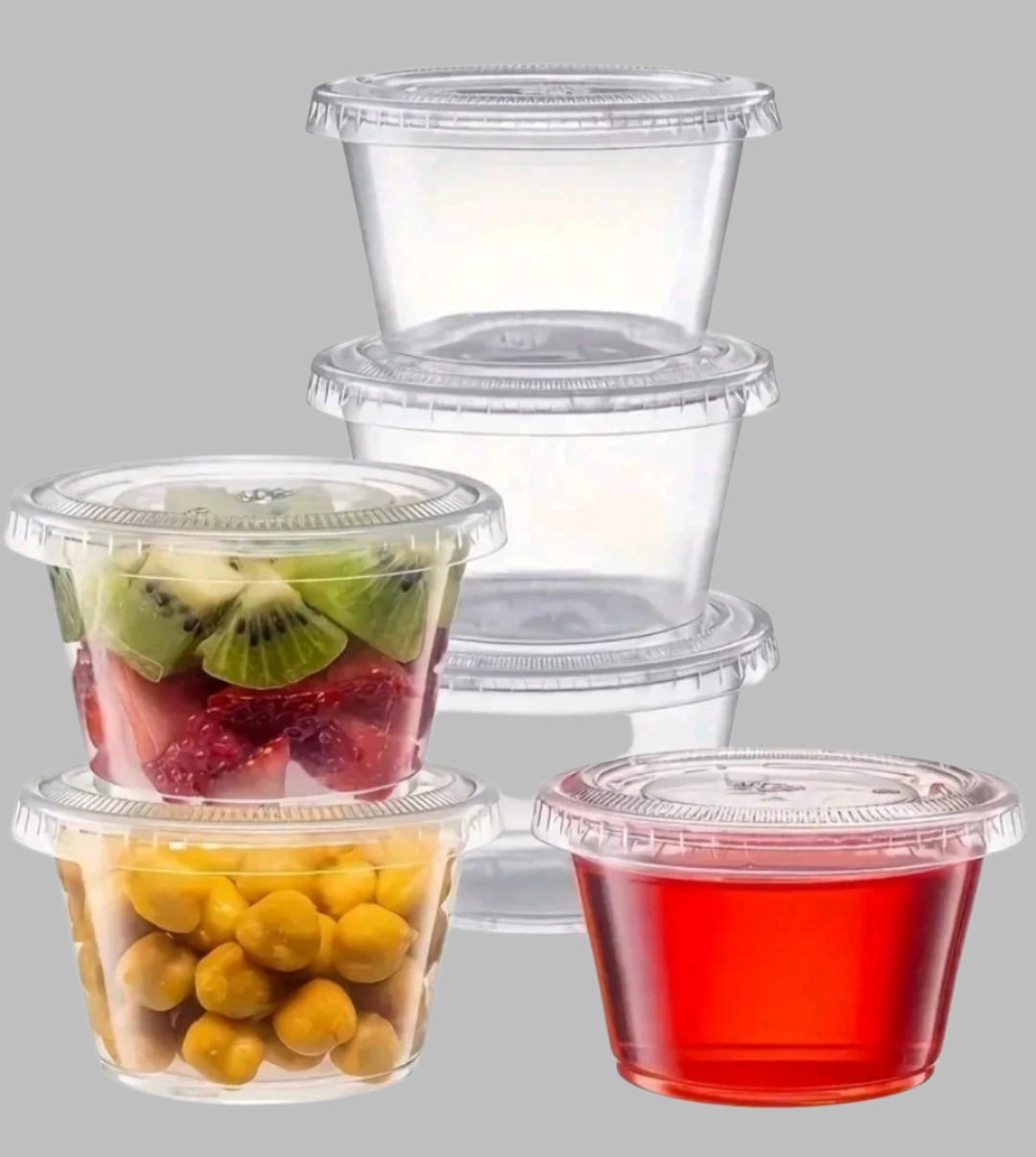 1oz Portion Cups with Lids - 2500 sets